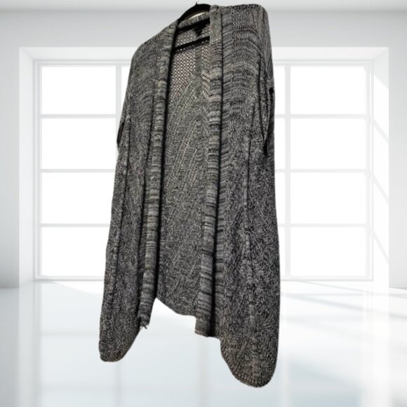 Torrid Sleeveless Long Open Knit Cardigan Sweater Gray Black Large L Plus Size - Picture 3 of 12
